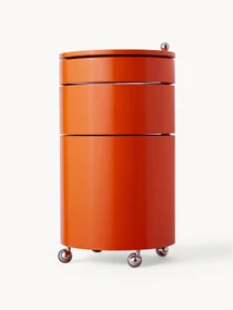 Contenitore a rotelle tondo Barboy, design Verner Panton