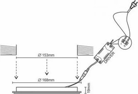 Lampada LED da incasso LED/12W/230V