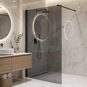 Parete doccia Rea Flexi Grey / Black 130