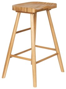 Sedia da bar di colore naturale in rovere massiccio (altezza della seduta 65,5 cm) Vander – White Label