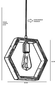 Lampadario su filo GEOMETRIK 1xE27/60W/230V