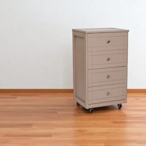 Carrello Cassettiera Giada con piano mattonelle in ceramica TORTORA