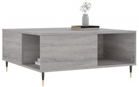 Tavolino salotto grigio sonoma 80x80x36,5 cm legno multistrato