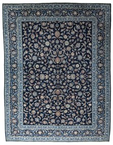 Kashan Tappeto persiano 400x310 Blu (Iran) Annodato A Mano