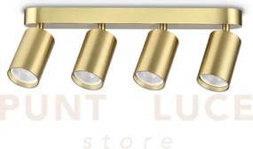 Dynamite faretto ottone orientabile 4 luci attacco gu10 38,5cm lamp...