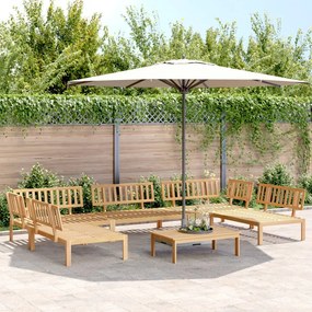 Set divano pallet da giardino 6 pz in legno massello di acacia