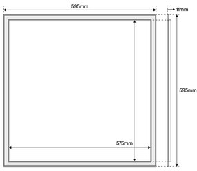 Pannello LED a Cornice 60x60 44W CCT No Flickering con driver Philips Colore Bianco Variabile CCT