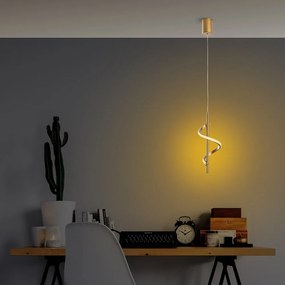 Lampada a sospensione LED in oro ø 16 cm Likma - Opviq lights
