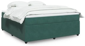 Giroletto A Molle Con Materasso Verde Scuro 180x200 Cm Velluto /