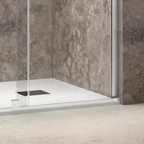 Box doccia 80x140 senza telaio scorrevole 140 fisso 80 cm | KNM4000W-C - KAMALU