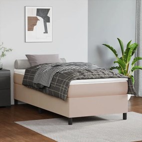 Giroletto A Molle Con Materasso Cappuccino 90x190 Cm Similpelle /