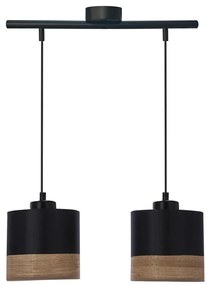 Lampadario a sospensione con filo PORTO 2xE27/60W/230V nero/marrone