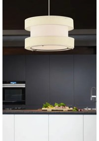 Lampadario a sospensione su cavo HALO 1xE27/60W/230V colore crema