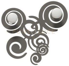 Appendiabiti di design ganci da parete con riccioli arabesque fango