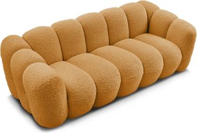 Divano color senape con rivestimento in bouclé 232 cm Hippolyte – Bobochic Paris