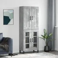 Credenza Grigio Cemento 69,5x34x180 cm in Legno Multistrato 3199645