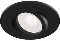 Faretto da incasso Downlight in Alluminio Atom Nero