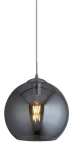 Searchlight 1621SM - Lampadario a sospensione con filo BALL 1xE27/60W/230V nero