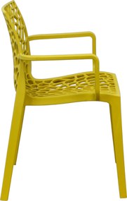 GEORGETA - poltrona moderna in polipropilene con decorazione