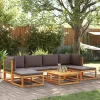 Set Divano da Giardino 7 pz con Cuscini Legno Massello Acacia 3278908