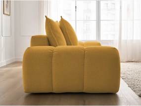 Divano color senape con rivestimento in ciniglia 278 cm Everest – Bobochic Paris