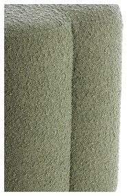 Sgabello in tessuto bouclé verde Nalani - Light &amp; Living