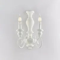 Applique Shabby Chic Cascina Bianco 2 Luci E14