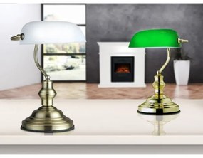 GLOBO 2491 - Lampada da tavolo ANTIQUE 1xE27/60W verde- oro