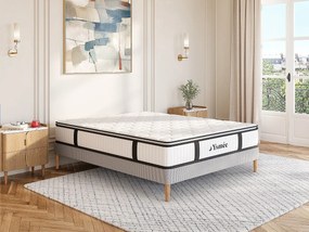 Materasso matrimoniale a molle insacchettate e topper integrato 180 x 200 cm - AMERICAN DREAM di YSMÉE