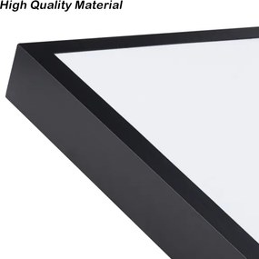 Brilagi-LED Plafoniera da bagno dimmerabile FRAME SMART LED/96W/230V IP44 nero + telecomando