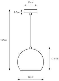 Markslöjd 108989 - Lampadario a sospensione con cavo POP 1xGU10/7W/230V Ø 20 cm grigio