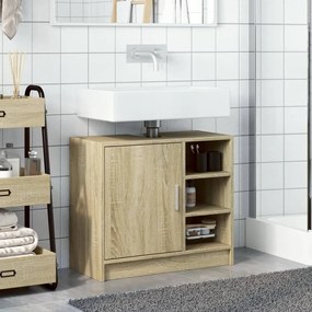 Mobile lavabo rovere sonoma 63x29x55 cm legno multistrato