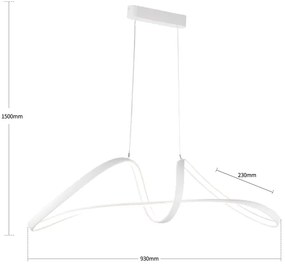 Brilagi-LED Lampadario dimmerabile a sospensione con cavo TWISTER LED/60W/230V 3000-6000K bianco + telecomando