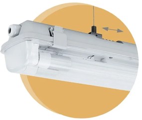 Lampada tecnica fluorescente LIMEA T8 2xG13/10W/230V IP65 1500mm