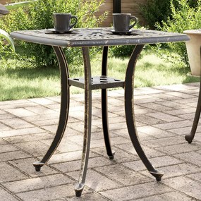Tavolo da giardino bronzo 53x53x53 cm in alluminio pressofuso