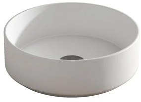 Lavabo da appoggio COLORS VISOBATH tondo in ceramica bianco piletta non inclusa