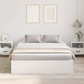 Struttura letto  bianca mdf 140 x 200 cm