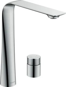 Miscelatore lavabo alto XL bocca 180 mm 2 fori pomello zigrinato senza scarico nero opaco D1 D11130009010 Duravit