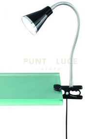 Arras lampada con pinza led c/flex nera cm47cm led 4w 400lm 3000k