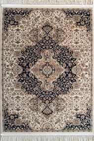 Tappeto Imperial orientale blu e beige, L 190 x L 133 cm