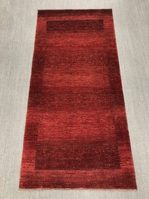 Loribaft Tappeto 90 x 200 Rosso (Iran) Annodato A Mano