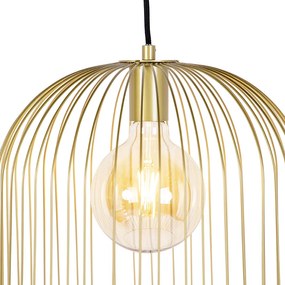 Lampada a sospensione di design oro - Wire Knock