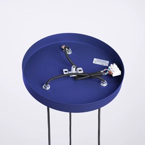 Lampadario blu scuro con paralume in vetro ø 25 cm Orbital – Sollux