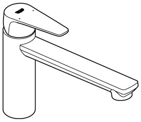 GROHE 31693000 - Miscelatore da cucina BAUEDGE 193 mm, cromo lucido