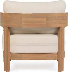 Poltrona da esterno di colore naturale in legno massiccio Pablo – Bizzotto