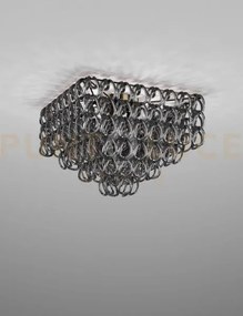 Giogali lampadadario a soffitto 65q cristallo quadrato nickel nero ...