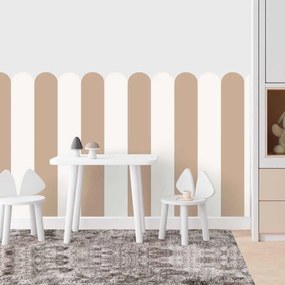 Carta da parati tessile Arco - Brown Beige (beige neutro - ideale da abbinare) | Inspio