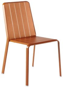 Sedia da giardino in alluminio rosso Idaho NATERIAL, seduta in alluminio arancione