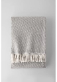 Plaid grigio chiaro con contenuto di cotone , 140 x 180 cm Ruby - Euromant