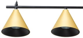 Lampadario a sospensione con filo CONE 4xGU10/10W/230V oro/nero